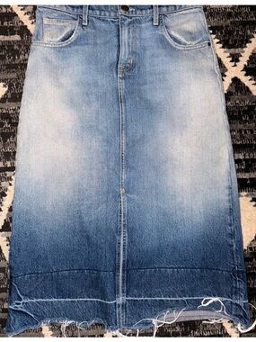 Current/Elliott Medium Wash Blue Denim Skirt